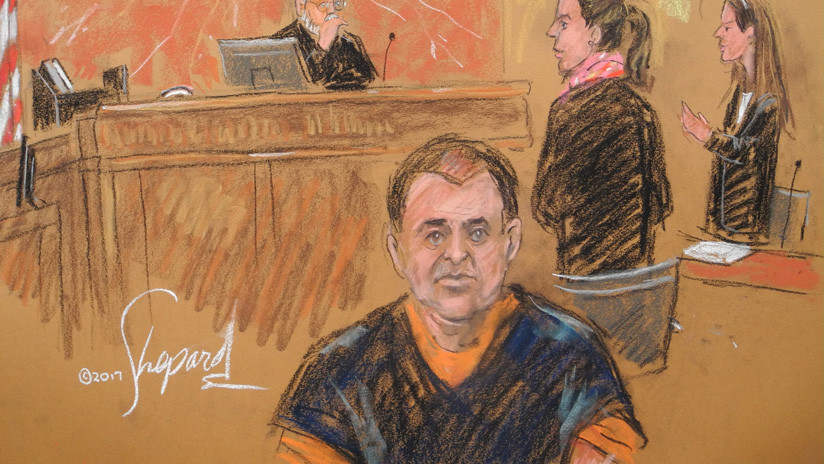 'El Chapo' Guzmán durante una audiencia en una corte en Nueva York, EE. UU., 3 de febrero de 2017.