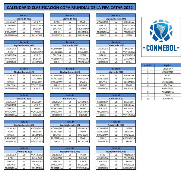 Este es el calendario completo de la selección Colombia en la